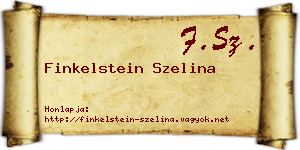 Finkelstein Szelina névjegykártya